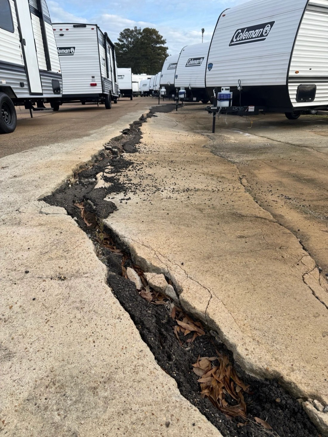 Gulfline Paving construction project — asphalt and concrete work