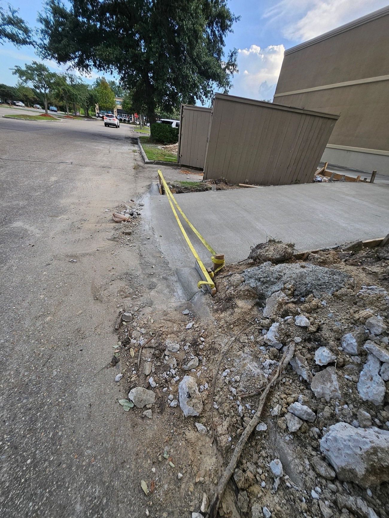 Gulfline Paving construction project — asphalt and concrete work