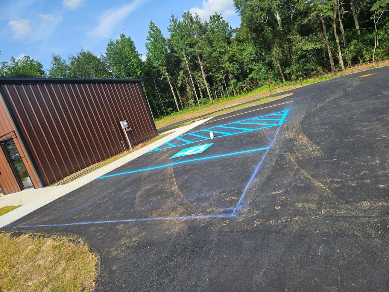 Gulfline Paving construction project — asphalt and concrete work