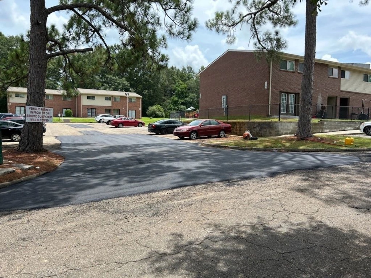Gulfline Paving construction project — asphalt and concrete work